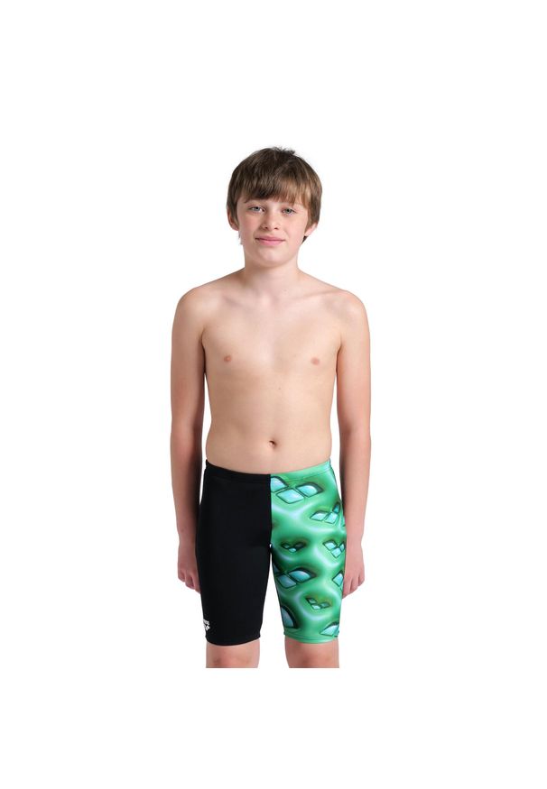 Spodenki Treningowe Pływackie Arena Logo Graphic Swim Jammer Junior. Kolor: czarny, wielokolorowy, zielony