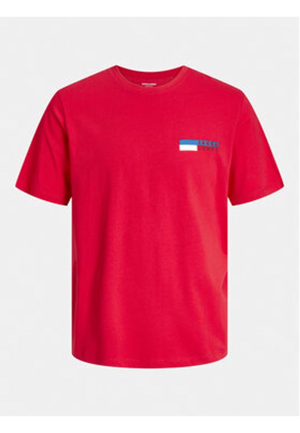 Jack & Jones - Jack&Jones T-Shirt Corp 12233999 Czerwony Standard Fit. Kolor: czerwony. Materiał: bawełna