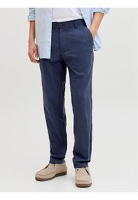 Jack & Jones Chinosy Stace 12248604 Granatowy Tapered Fit. Kolor: niebieski. Materiał: bawełna #1