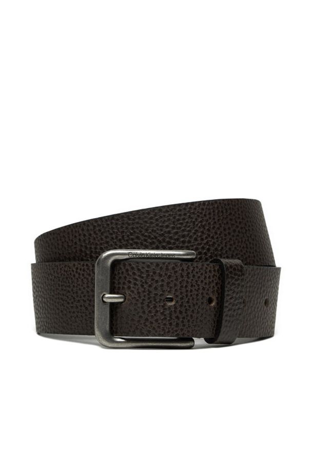 Calvin Klein Jeans Pasek Męski Classic Ro Lthr Belt 40Mm K50K512071 Brązowy. Kolor: brązowy. Materiał: skóra