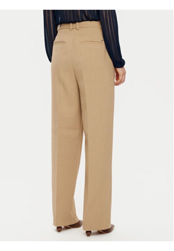 TOMMY HILFIGER - Tommy Hilfiger Spodnie materiałowe WW0WW43875 Beżowy Regular Fit. Kolor: beżowy. Materiał: syntetyk