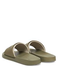 Calvin Klein Jeans Klapki Slide Rubber Neoprene Monologo YM0YM00361 Khaki. Kolor: brązowy