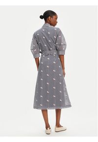 Munthe Sukienka koszulowa Pum 252132525224 Granatowy Regular Fit. Kolor: niebieski. Materiał: bawełna. Typ sukienki: koszulowe #5