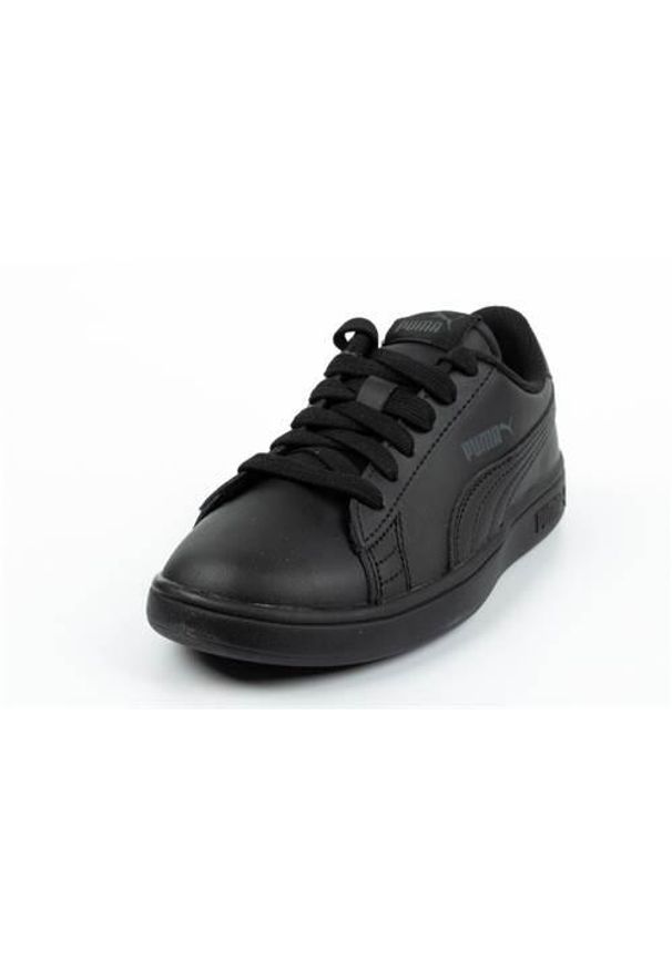Buty do chodzenia dla dzieci Puma Smash V2. Zapięcie: sznurówki. Kolor: czarny. Materiał: guma, materiał, syntetyk. Szerokość cholewki: normalna. Sport: turystyka piesza