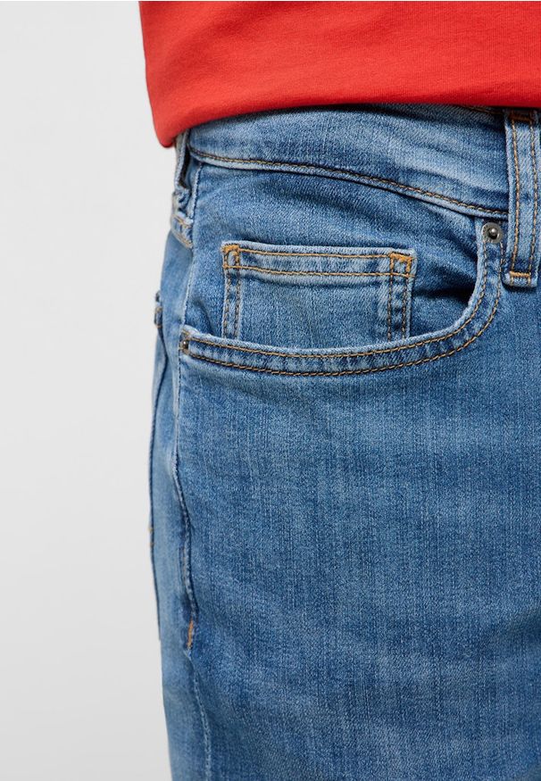 Męskie Spodnie Jeansowe Mustang Style Frisco Skinny Denim Blue 1017419 5000 583