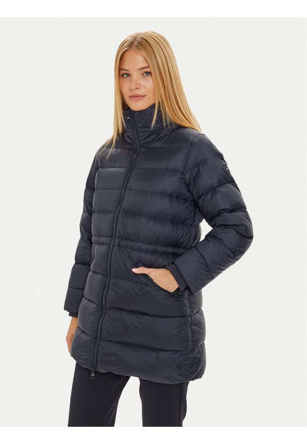 TOMMY HILFIGER - Tommy Hilfiger Płaszcz zimowy WW0WW43119 Granatowy Regular Fit. Kolor: niebieski. Materiał: syntetyk. Sezon: zima