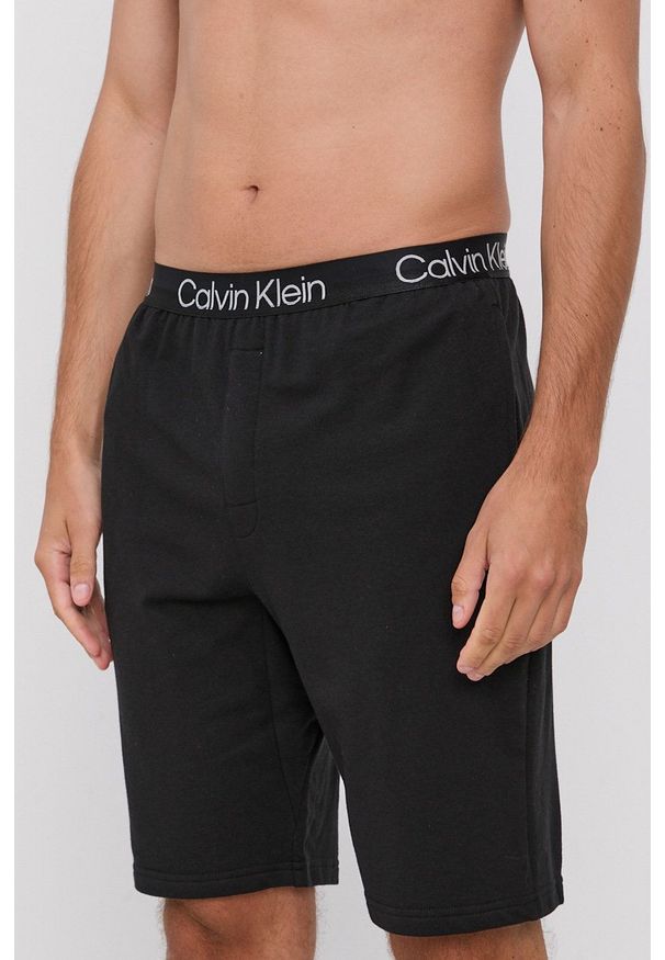 Calvin Klein Underwear - Szorty piżamowe. Kolor: czarny. Materiał: włókno, dzianina. Wzór: gładki