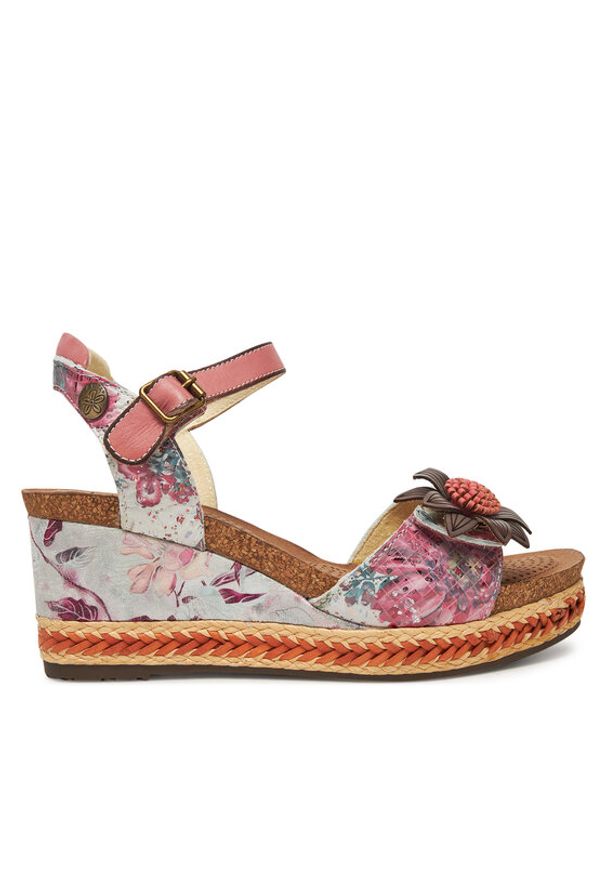 Laura Vita Espadryle Facyo 06 Kolorowy. Materiał: skóra. Wzór: kolorowy