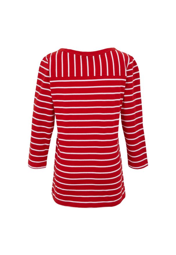 Regatta - T-shirt Damski W Paski Baylette II. Kolor: biały, czerwony, wielokolorowy. Wzór: paski