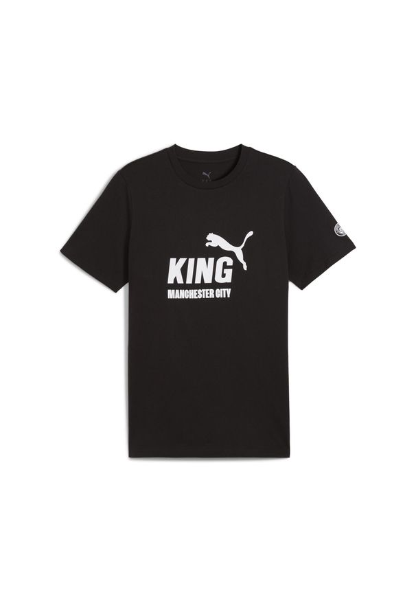 Puma - Męska koszulka Manchester City KING z logo PUMA Black. Kolor: czarny. Sport: piłka nożna