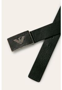 Emporio Armani - Pasek skórzany Y4S196.YDC0G. Kolor: czarny. Materiał: skóra #3