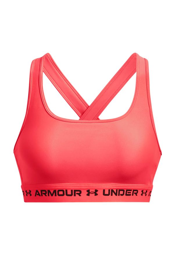 Stanik fitness Under Armour Crossback Mid. Kolor: czerwony. Sport: fitness