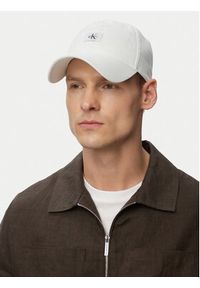 Calvin Klein Czapka z daszkiem Monologo Woven Patch Bb Cap LV04D5077G Biały. Kolor: biały. Materiał: bawełna #3