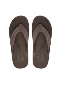 Calvin Klein Japonki Logo Webbing Strap HM0HM02106 Brązowy. Kolor: brązowy. Materiał: materiał #1