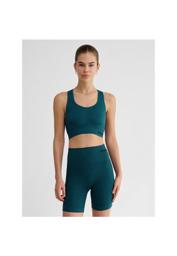 Biustonosz dla kobiet Hummel Tif Seamless Sports. Kolor: niebieski. Materiał: materiał. Sport: fitness