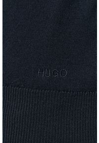 Hugo - Sweter wełniany. Okazja: na co dzień. Kolor: niebieski. Materiał: wełna. Styl: casual #5