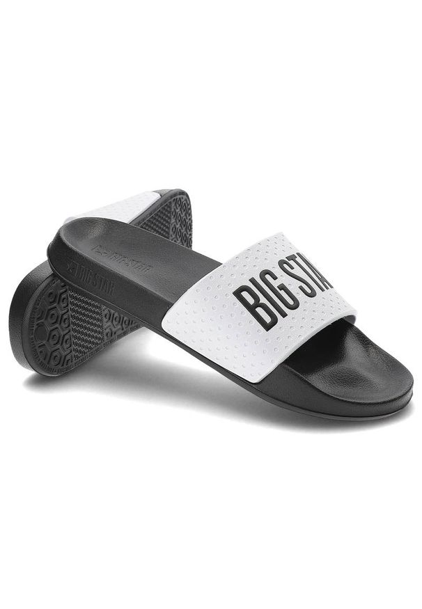 Big-Star - Czarne Klapki Big Star Męskie Buty Na Lato. Kolor: biały. Sezon: lato