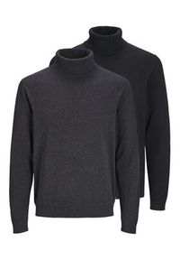 Jack & Jones Golf Basic 12287649 Czarny Regular Fit. Typ kołnierza: golf. Kolor: czarny. Materiał: bawełna #5