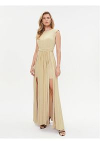 Rinascimento Sukienka wieczorowa CFC0115306003 Złoty Regular Fit. Kolor: złoty. Materiał: syntetyk. Styl: wizytowy #1