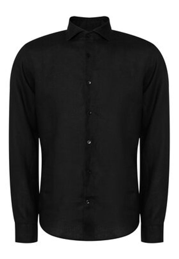 JOOP! Koszula Pai-W 30102661 Czarny Regular Fit. Kolor: czarny. Materiał: len