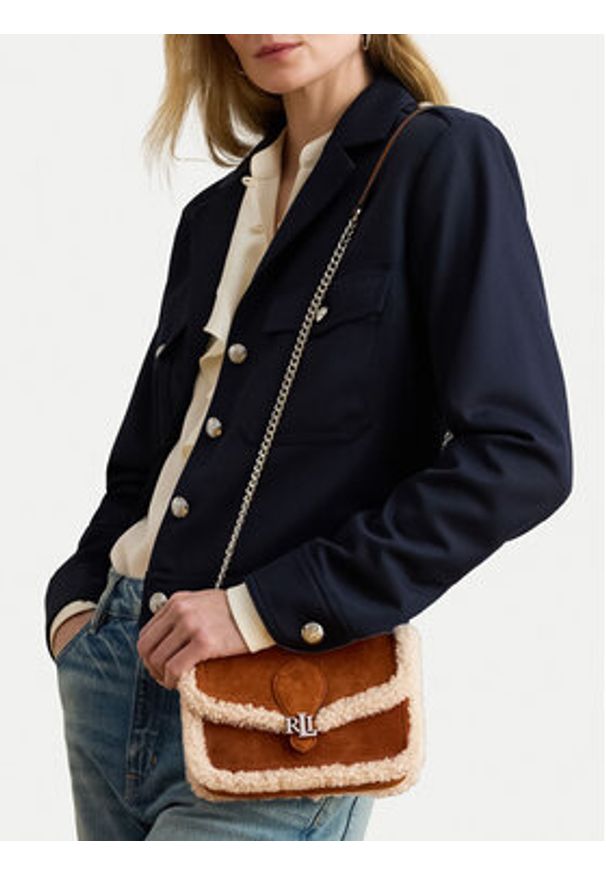 Lauren Ralph Lauren - LAUREN RALPH LAUREN Torebka 432980754001 Brązowy. Kolor: brązowy. Materiał: skórzane