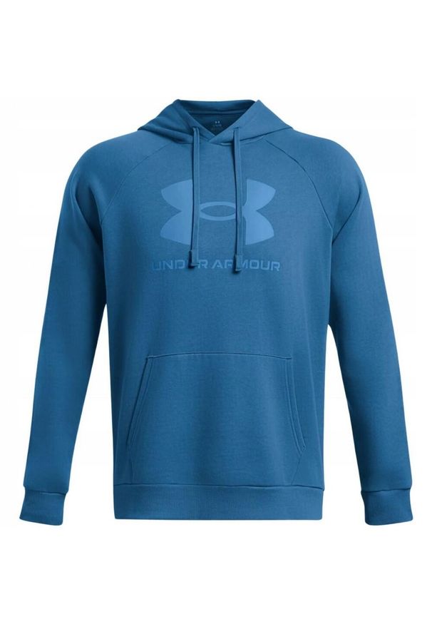Under Armour - Męska Bluza Polarowa Z Logo Rival. Kolor: niebieski. Materiał: polar
