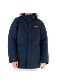 columbia - Kurtka Columbia Marquam Peak Parka 1865484464 - granatowa. Okazja: na spacer. Kolor: niebieski. Materiał: futro, puch, bawełna, poliester, syntetyk. Sezon: zima. Sport: turystyka piesza