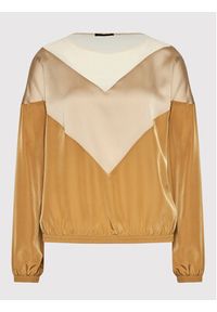 Sisley Bluzka 5SQCLQ00F Brązowy Regular Fit. Kolor: brązowy. Materiał: syntetyk #5