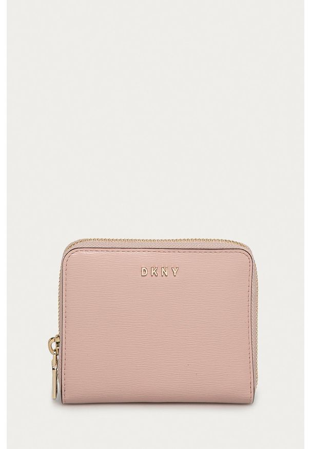 DKNY - Dkny - Portfel skórzany. Kolor: brązowy. Materiał: skóra. Wzór: gładki