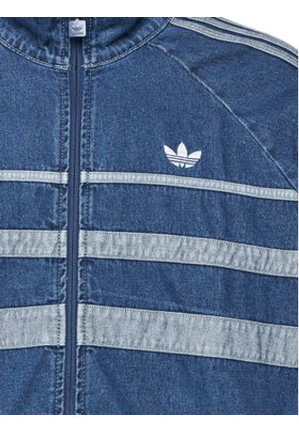 Adidas - adidas Bluza adicolor First Blue Denim JX6457 Niebieski Regular Fit. Kolor: niebieski. Materiał: bawełna