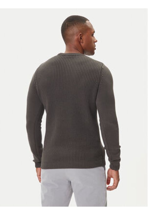 Aeronautica Militare Sweter 252MA1571UL00409 Szary Slim Fit. Kolor: szary. Materiał: bawełna