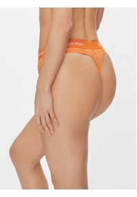 Calvin Klein Underwear Stringi 000QF7378E Pomarańczowy. Kolor: pomarańczowy. Materiał: syntetyk