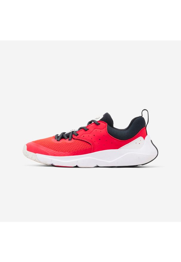 Buty sportowe dla dzieci Decathlon Playful Fast Laces. Kolor: biały, czerwony, wielokolorowy, szary. Materiał: kauczuk, tkanina. Szerokość cholewki: normalna