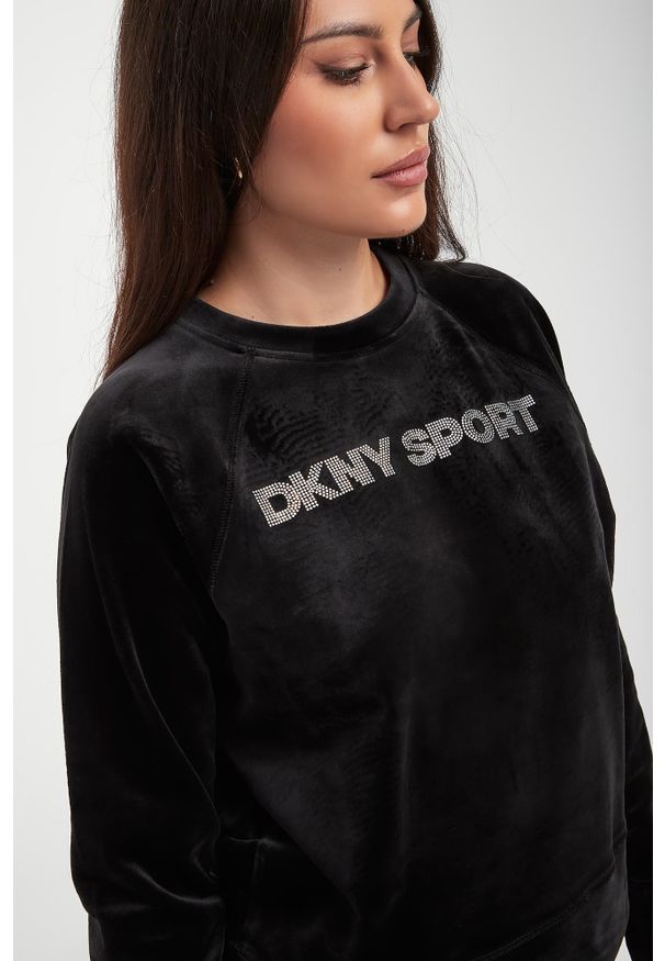 Bluza damska welurowa DKNY. Materiał: welur