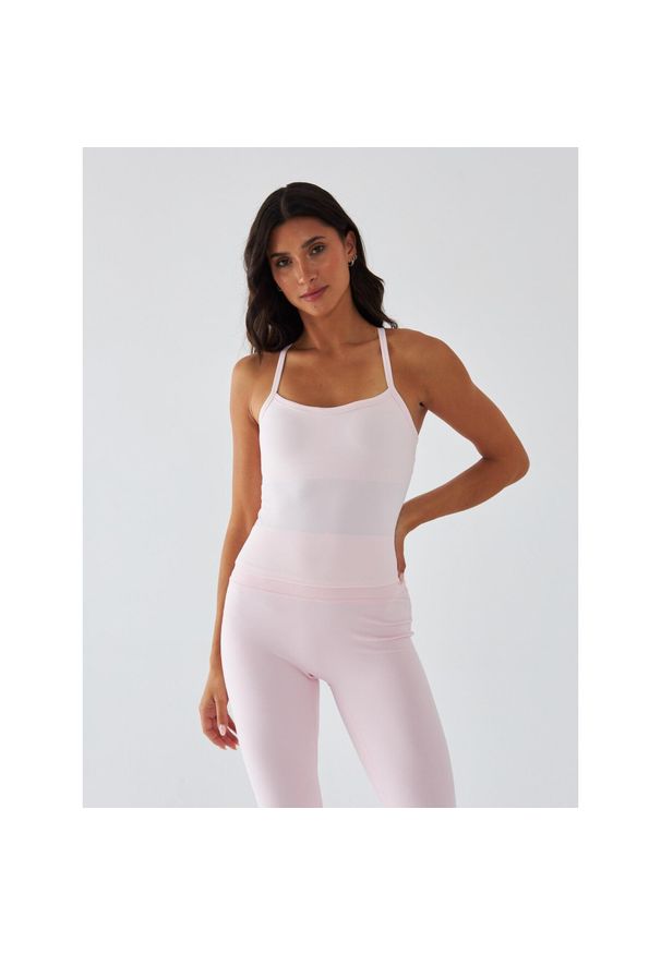 BESHAPED - Top Sportowy BeShaped Morning Dew. Kolor: różowy. Materiał: nylon, elastan. Sport: bieganie