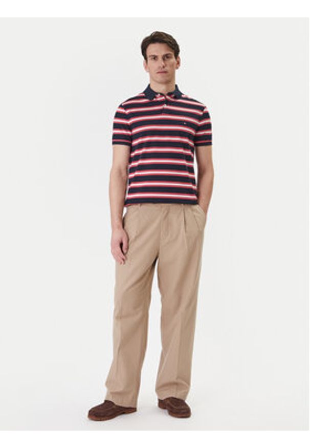 TOMMY HILFIGER - Tommy Hilfiger Polo 1985 MW0MW17770 Granatowy Regular Fit. Typ kołnierza: polo. Kolor: niebieski. Materiał: bawełna