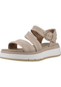 Clarks - Sandały CLARKS TUSCAN STRAP Nago. Kolor: beżowy. Materiał: tkanina, skóra. Sezon: lato