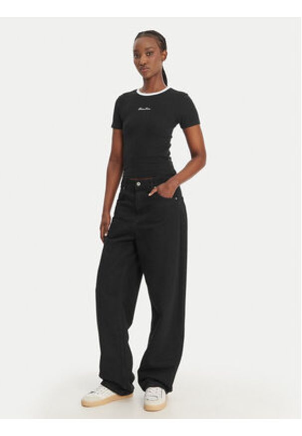 Guess Jeans T-Shirt W6GPA9 KF641 Czarny Slim Fit. Kolor: czarny