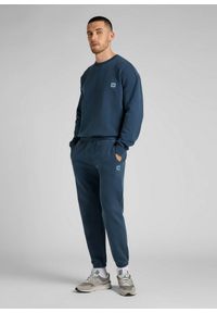 Lee - LEE SWEAT PANT MĘSKIE SPODNIE DRESOWE DRESY MARINE L74LTJ54. Materiał: dresówka. Styl: marine