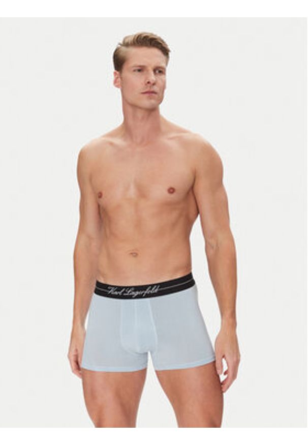 Karl Lagerfeld - KARL LAGERFELD Komplet bokserek A1M47089 Błękitny. Kolor: niebieski. Materiał: lyocell