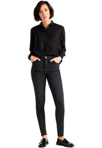 Lee - LEE ONE POCKET SHIRT RELAXED FIT KOSZULA DAMSKA BLACK L45TAB01