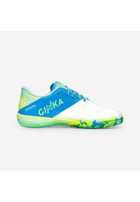 KIPSTA - Buty do piłki nożnej halowej dla dzieci Kipsta Ginka Pro 24/25. Materiał: kauczuk. Wzór: gładki. Sport: piłka nożna
