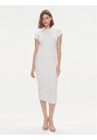 Calvin Klein Sukienka letnia Q-Nova K20K206537 Biały Slim Fit. Kolor: biały. Materiał: syntetyk. Sezon: lato #1