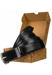 Pasek skórzany Peterson [DH] PTN AB35-02 czarny. Kolor: czarny. Styl: elegancki
