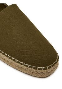 Calvin Klein Espadryle Espadrille Cv Logo HM0HM01808 Khaki. Kolor: brązowy. Materiał: materiał