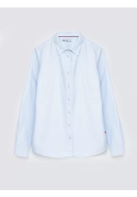 Big-Star - Koszula damska klasyczna błękitna Hansai 400. Okazja: na spotkanie biznesowe, do pracy. Typ kołnierza: kołnierzyk klasyczny. Kolor: niebieski. Długość rękawa: długi rękaw. Długość: długie. Styl: klasyczny #3