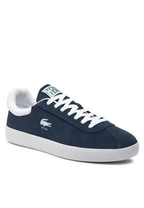 Lacoste Sneakersy 746SMA0065 Granatowy. Kolor: niebieski. Materiał: zamsz, skóra