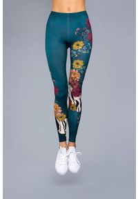 Legginsy sportowe damskie DEEP TRIP Garden. Kolor: zielony