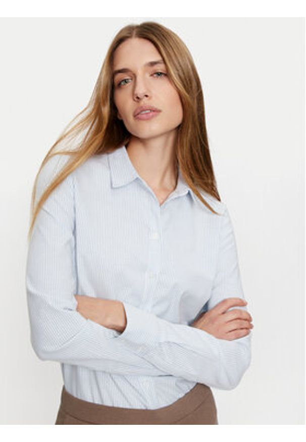 Fransa Koszula 20608315 Błękitny Regular Fit. Kolor: niebieski. Materiał: bawełna