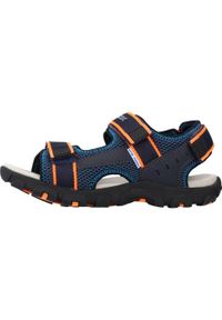 Geox - Sandały GEOX JR SANDAL STRADA A Niebieski. Kolor: niebieski. Materiał: syntetyk, skóra. Sezon: lato